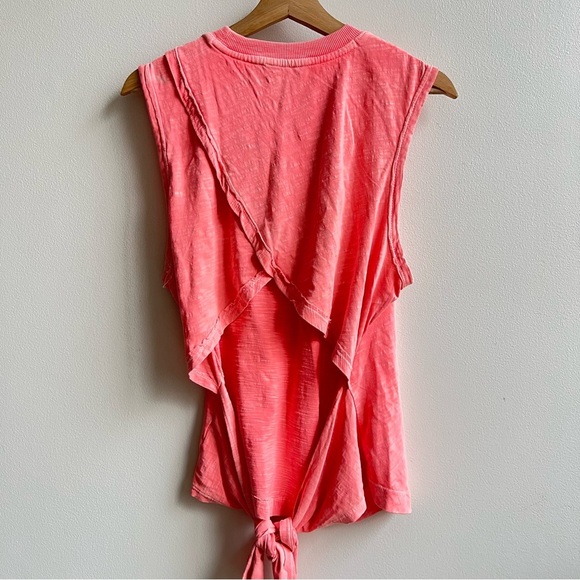Anthropologie Pilcro & The Letterpress Pink Tie Back Tank Top Size Large - Picture 5 of 6